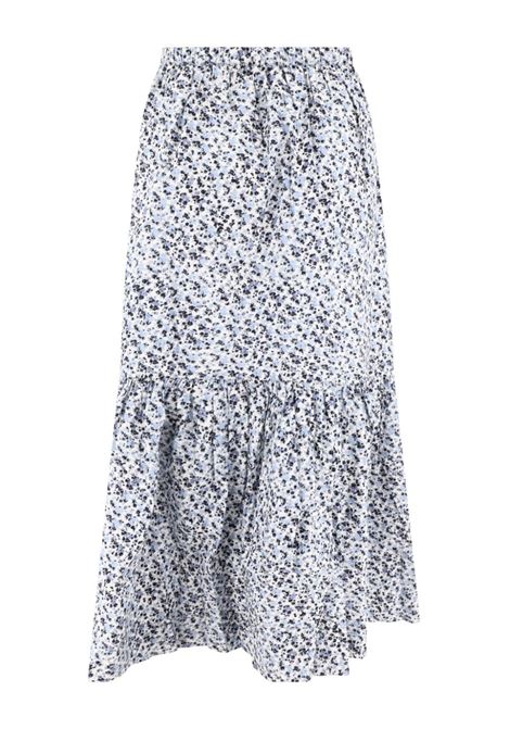 Multicolor flounced maxi skirt Ganni - women GANNI | F9235561