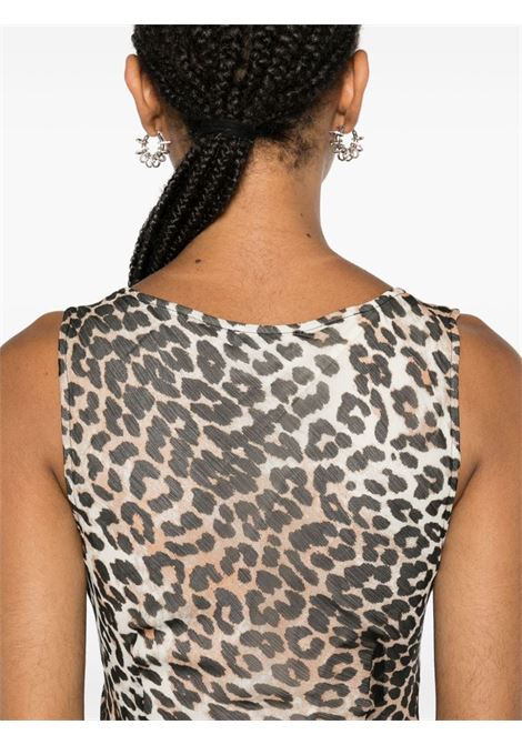 Leopard-print maxi dress Ganni - women GANNI | F9303859