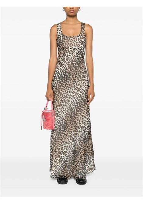 Leopard-print maxi dress Ganni - women GANNI | F9303859
