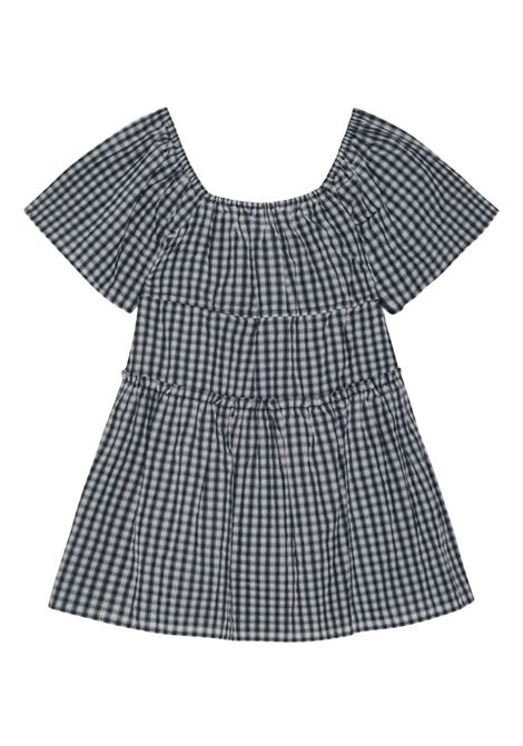 Black and white check-print mini dress Ganni - women GANNI | F9410135