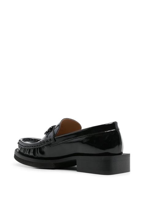 Black logo-plaque loafers Ganni - women GANNI | S2635099