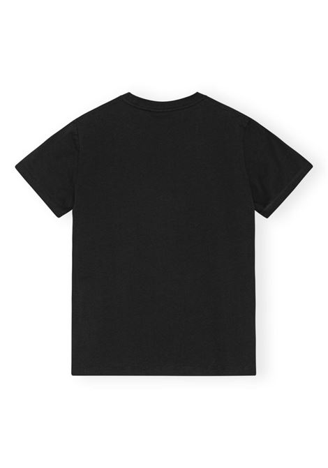Black logo-print T-shirt GANNI - women GANNI | T3924099