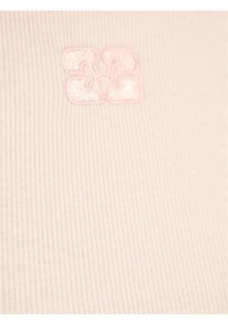 Canotta con applicazione logo in rosa di GANNI - donna GANNI | T4016868