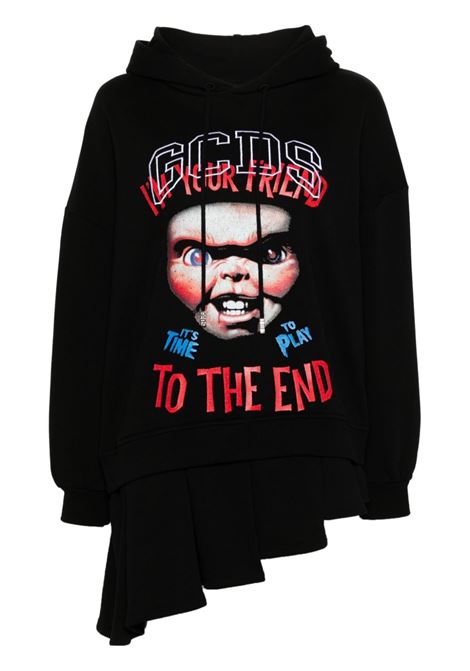 Black hooded mini dress GCDS x Universal Chucky - women