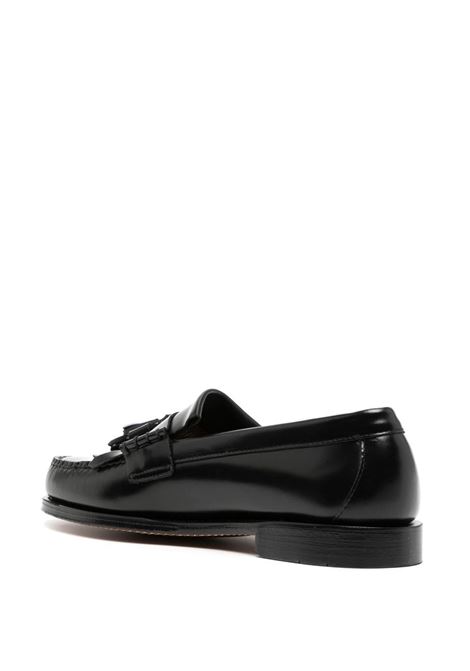 Black flat sole leather loafers GH BASS - men GH BASS | BA11025H000