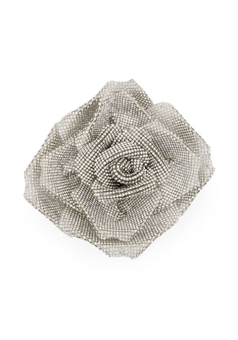 Silver rhinestone-embellished floral brooch Giuseppe Di Morabito - women  GIUSEPPE DI MORABITO | Lifestyle | 03PFAC0020335290CR