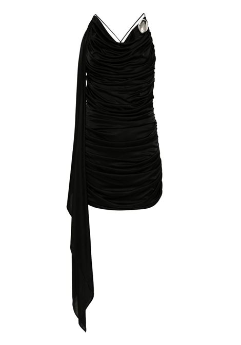 Black brooch-detail draped mini dress Giuseppe Di Morabito - women GIUSEPPE DI MORABITO | 03PFDR3900331599