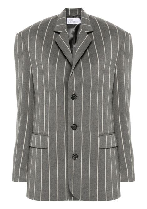 Blazer gessato in grigio Giuseppe Di Morabito - donna GIUSEPPE DI MORABITO | Giacche | 03PFJA0720332598