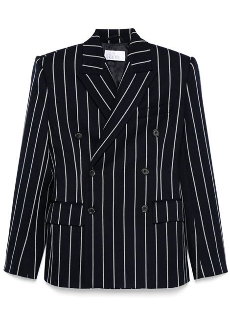 Blu double-breasted pinstriped blazer Giuseppe Di Morabito - women