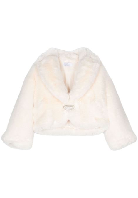 White faux-fur brooch-detail jacket Giuseppe Di Morabito - women