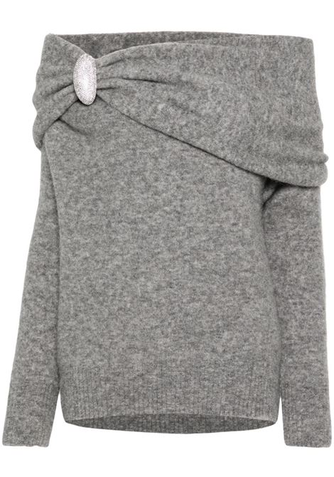 Grey off-the-shoulder sweater Giuseppe Di Morabito - women GIUSEPPE DI MORABITO | Sweaters | 03PFKN3070335598