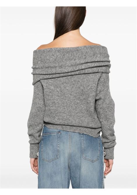 Grey off-the-shoulder sweater Giuseppe Di Morabito - women GIUSEPPE DI MORABITO | 03PFKN3070335598