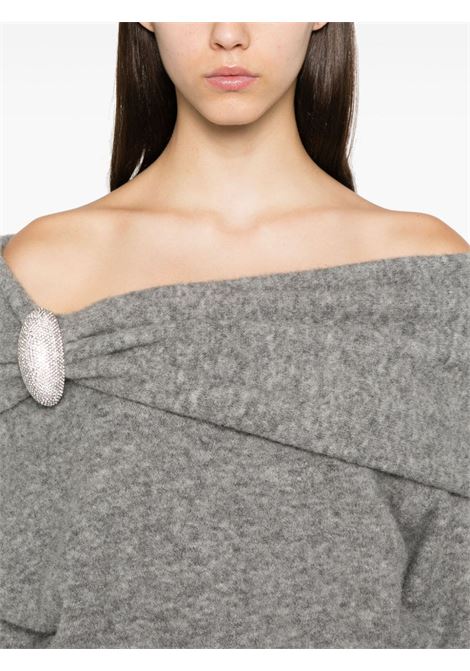 Grey off-the-shoulder sweater Giuseppe Di Morabito - women GIUSEPPE DI MORABITO | 03PFKN3070335598