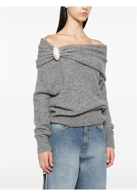 Grey off-the-shoulder sweater Giuseppe Di Morabito - women GIUSEPPE DI MORABITO | 03PFKN3070335598