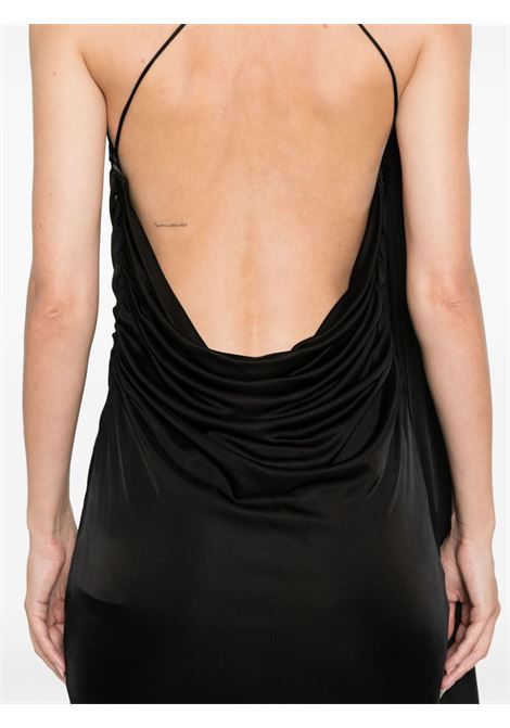 Black brooch-detail draped long dress Giuseppe Di Morabito - women GIUSEPPE DI MORABITO | 03PFLD1200331599