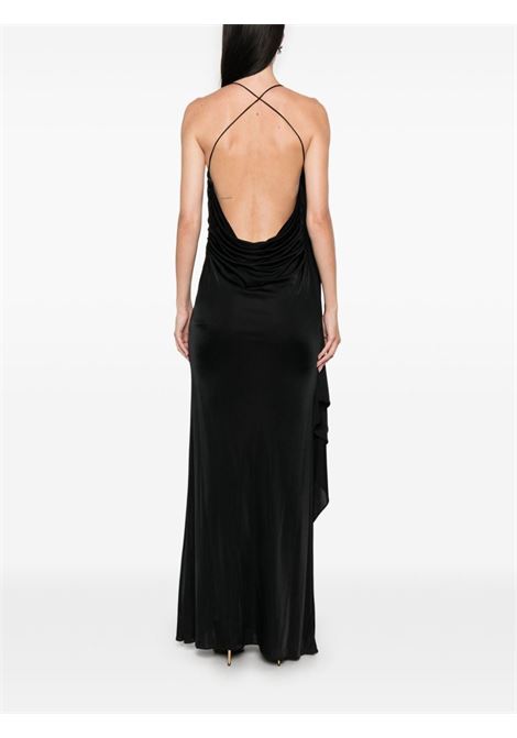 Black brooch-detail draped long dress Giuseppe Di Morabito - women GIUSEPPE DI MORABITO | 03PFLD1200331599