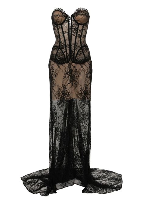 Black lace-detail gown Giuseppe di morabito - women GIUSEPPE DI MORABITO | 03PFLD1210332699