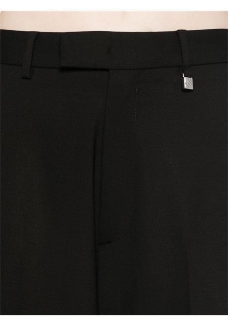 Pantaloni con placca logo in nero di Giuseppe di morabito - donna GIUSEPPE DI MORABITO | 03PFPA1020322999