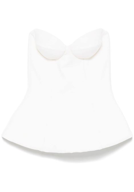 Top in stile corsetto senza spalline in bianco Giuseppe Di Morabito - donna GIUSEPPE DI MORABITO | Top | 03PFTO2690322902