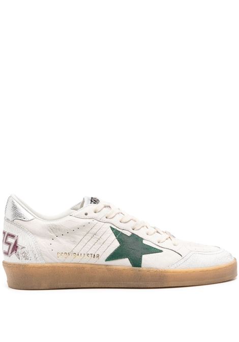 Sneakers ball star in bianco, verde e argento Golden Goose - uomo GOLDEN GOOSE | GMF00117F00616210630