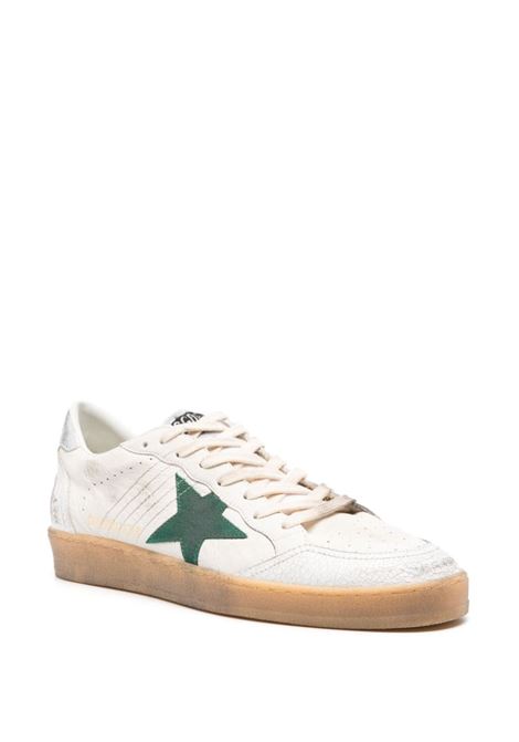 Sneakers ball star in bianco, verde e argento Golden Goose - uomo GOLDEN GOOSE | GMF00117F00616210630