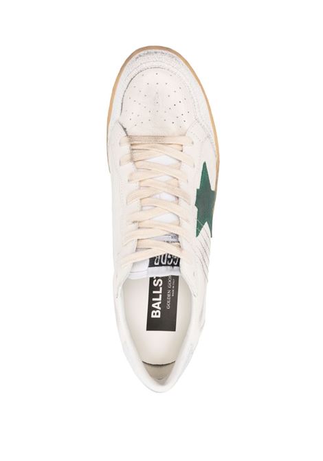 Sneakers ball star in bianco, verde e argento Golden Goose - uomo GOLDEN GOOSE | GMF00117F00616210630