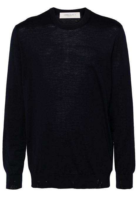 Blue Deen virgin wool jumper Golden Goose - men GOLDEN GOOSE | Sweatshirts | GMP00947P00066550501