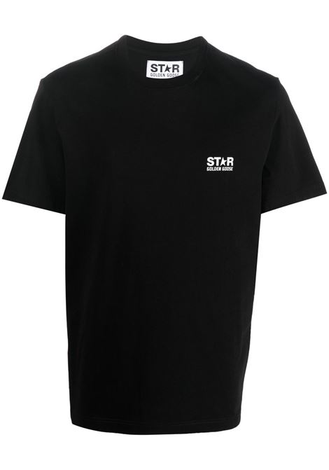 Black logo-print T-shirt - men