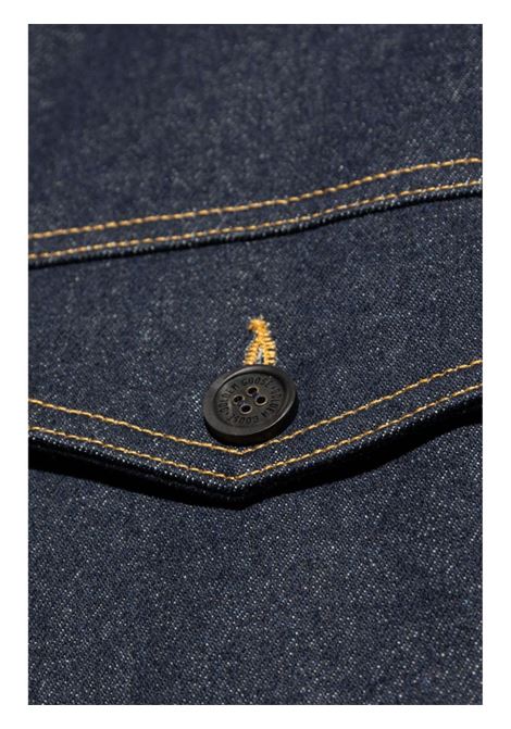 Giacca denim con colletto shearling in blu Golden Goose - uomo GOLDEN GOOSE | GMP01946P00168250881