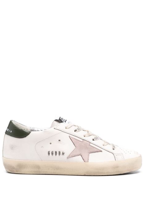 White, light pink, dark green super star sneakers Golden Goose - women GOLDEN GOOSE | Sneakers | GWF00101F00611411916