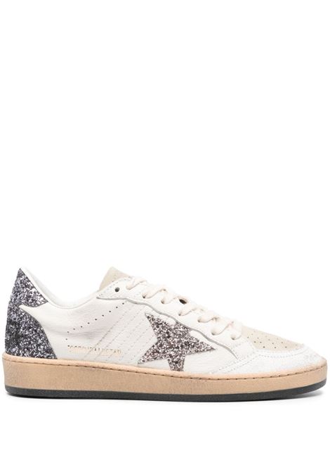 White and grey Ball Star lace-up sneakers - women GOLDEN GOOSE | GWF00117F00534411701