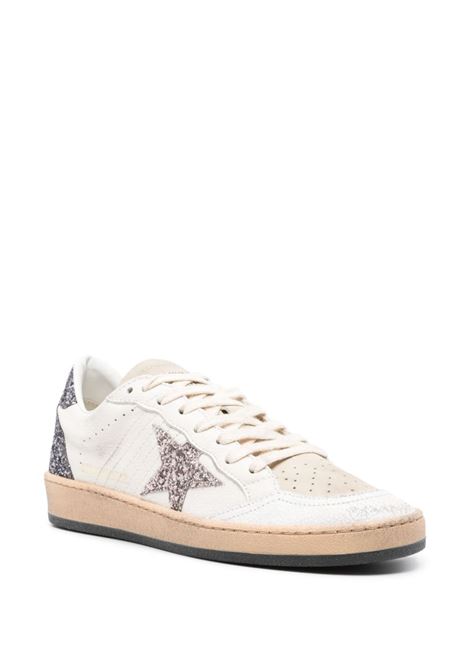 White and grey Ball Star lace-up sneakers - women GOLDEN GOOSE | GWF00117F00534411701