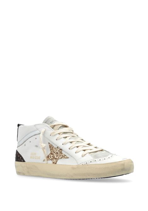 Sneakers Mid Star con glitter in bianco di Golden Goose - donna GOLDEN GOOSE | GWF00122F00613611923