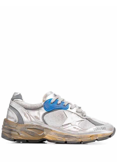 Silver tone Running Sole distressed-effect sneakers - women  GOLDEN GOOSE | GWF00199F00121170137