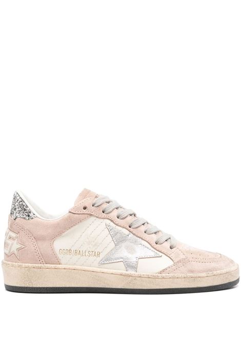 Sneakers ball star in rosa, argento e bianco Golden Goose - donna