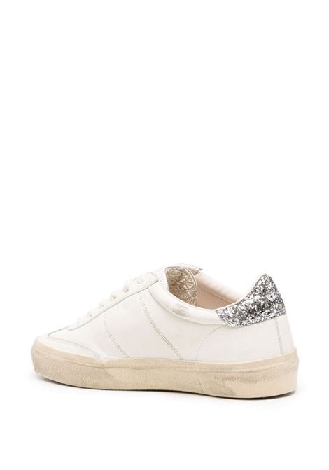 White and silver Soul Star distressed glittered sneakers - women GOLDEN GOOSE | GWF00464F00505380185