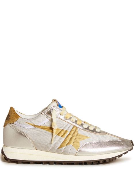 Sneakers a stelle con glitter in argento e oro di Golden goose - donna