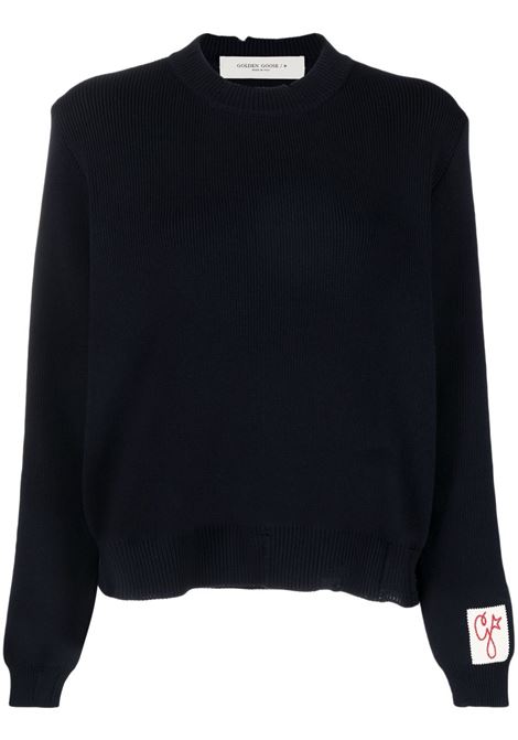 Blue distressed long-sleeved jumper Golden Goose - women