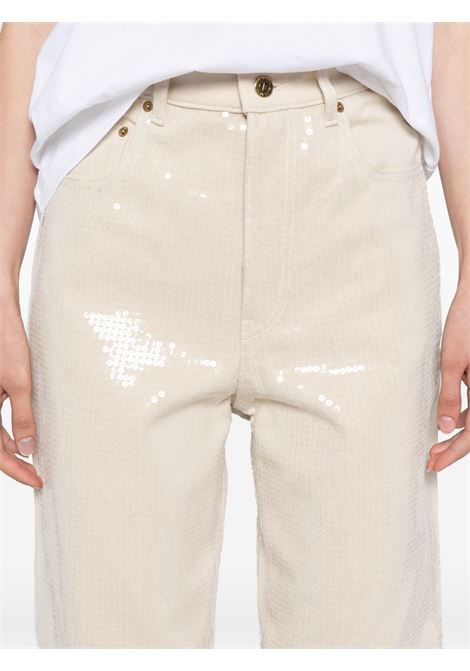 Jeans Kim a gamba dritta in bianco di Golden Goose - donna GOLDEN GOOSE | GWP00844P00167915103