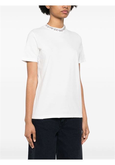 White embroidered cotton T-shirt Golden Goose - women GOLDEN GOOSE | GWP01220P00067310363