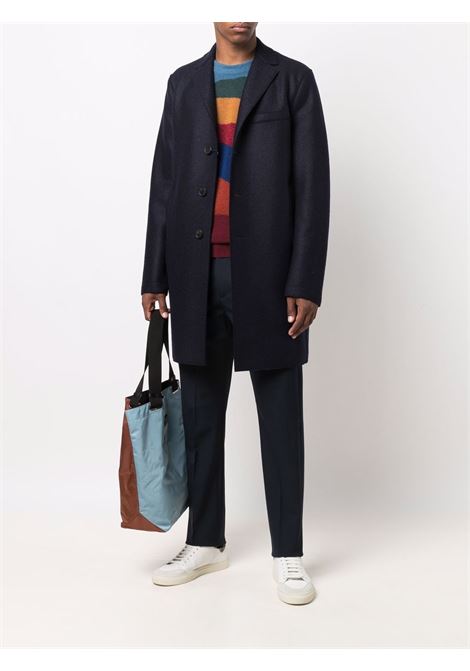 Blue single breasted midi coat Harris wharf london - men HARRIS WHARF LONDON | C9101MLK358