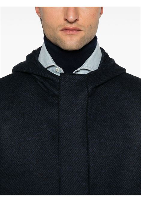 Cappotto con cappuccio in blu Harris wharf london - uomo HARRIS WHARF LONDON | C9138MHCHC02