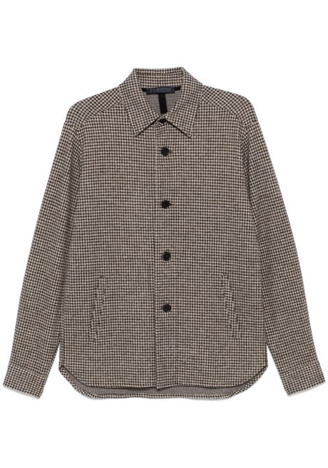 Beige and brown houndstooth jacket Harris wharf london - men HARRIS WHARF LONDON | Outerwear | C9320MRATRA02