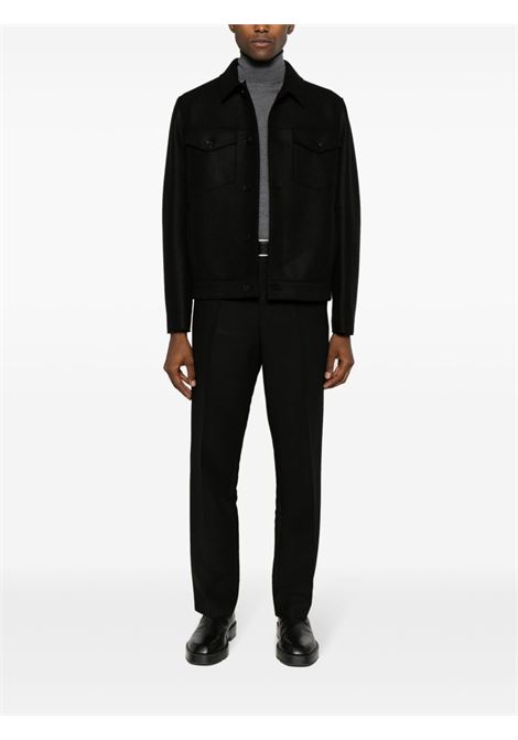 Black button-up shirt jacket Harris wharf london - men HARRIS WHARF LONDON | C9331MLK199