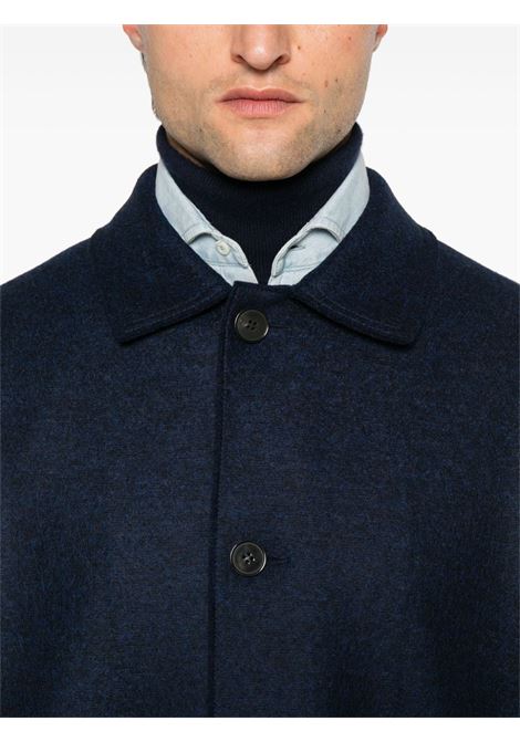 Blue utility single-breasted wool jacket Harris wharf london - men HARRIS WHARF LONDON | C9432MLK362