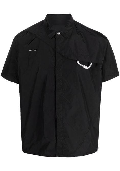 Black Carabiner short-sleeved shirt - men HELIOT EMIL | HEM05018P04BLK01