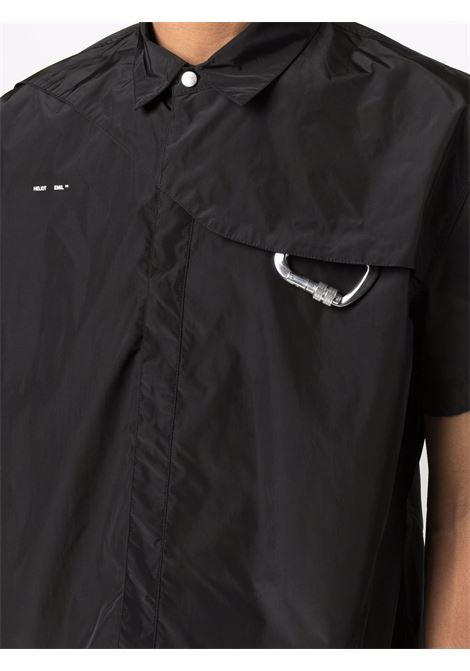 Camicia a maniche corte con moschettone in nero - uomo HELIOT EMIL | HEM05018P04BLK01