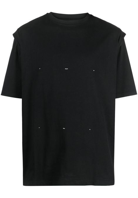 Black Outline Logo cotton T-shirt Heliot Emil - men  HELIOT EMIL | HEM09089BLK01