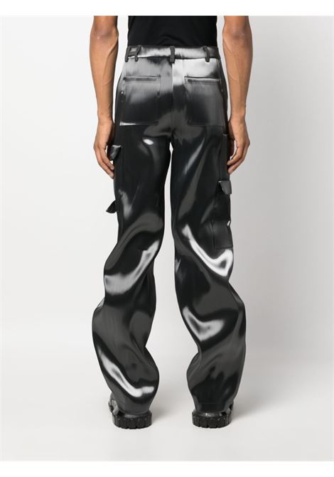 Grey Liquid Metal straight-leg cargo trousers - men HELIOT EMIL | HEM10109ME10