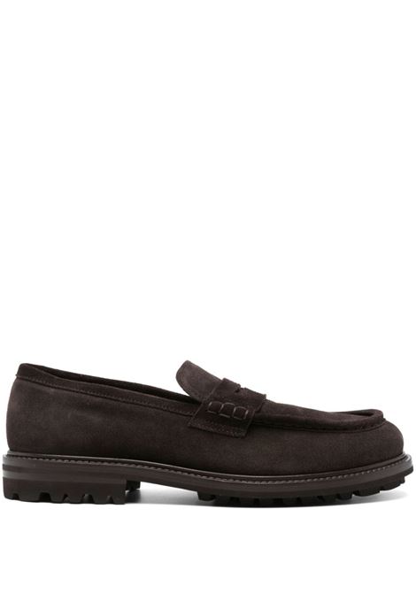 Brown suede loafers Henderson baracco - men HENDERSON BARACCO | Loafers | 83409S0MRRN